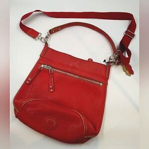 Roots Canada Leather Messenger Bag Crossbody Handbag Purse Vintage